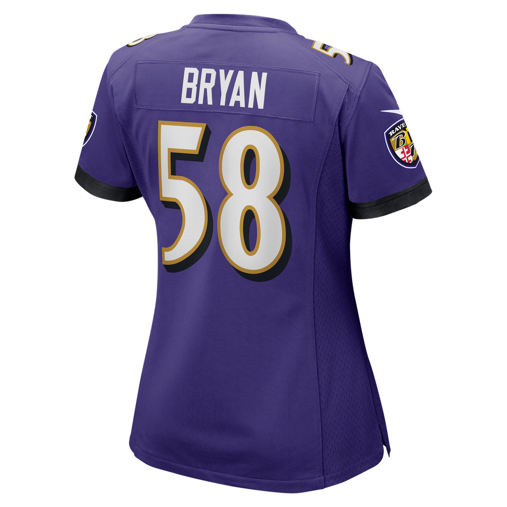 Taven Bryan Baltimore Ravens Nike Women's Team Game Official Jersey -  Purple