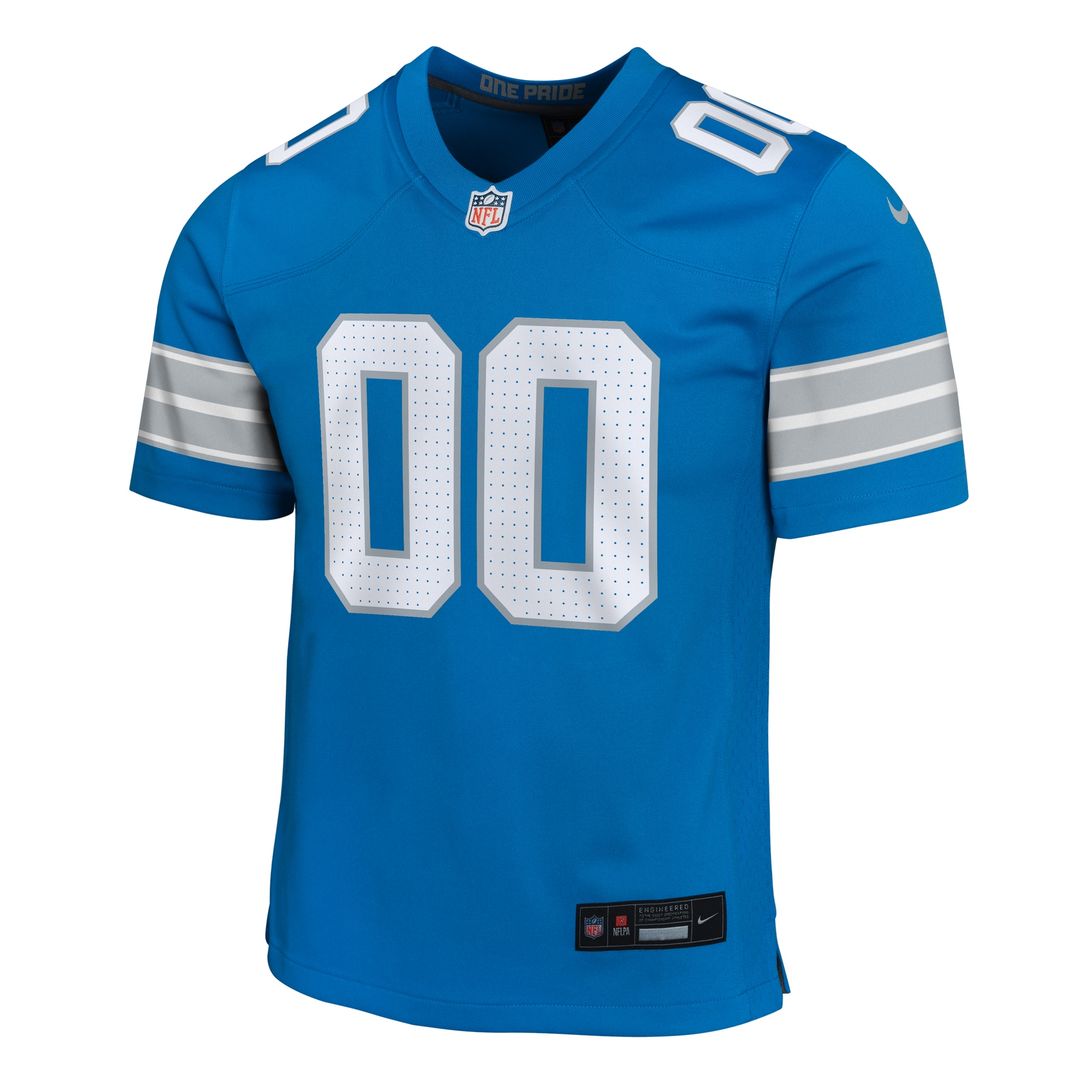 Detroit Lions Nike Youth Custom Game Official Jersey - Blue