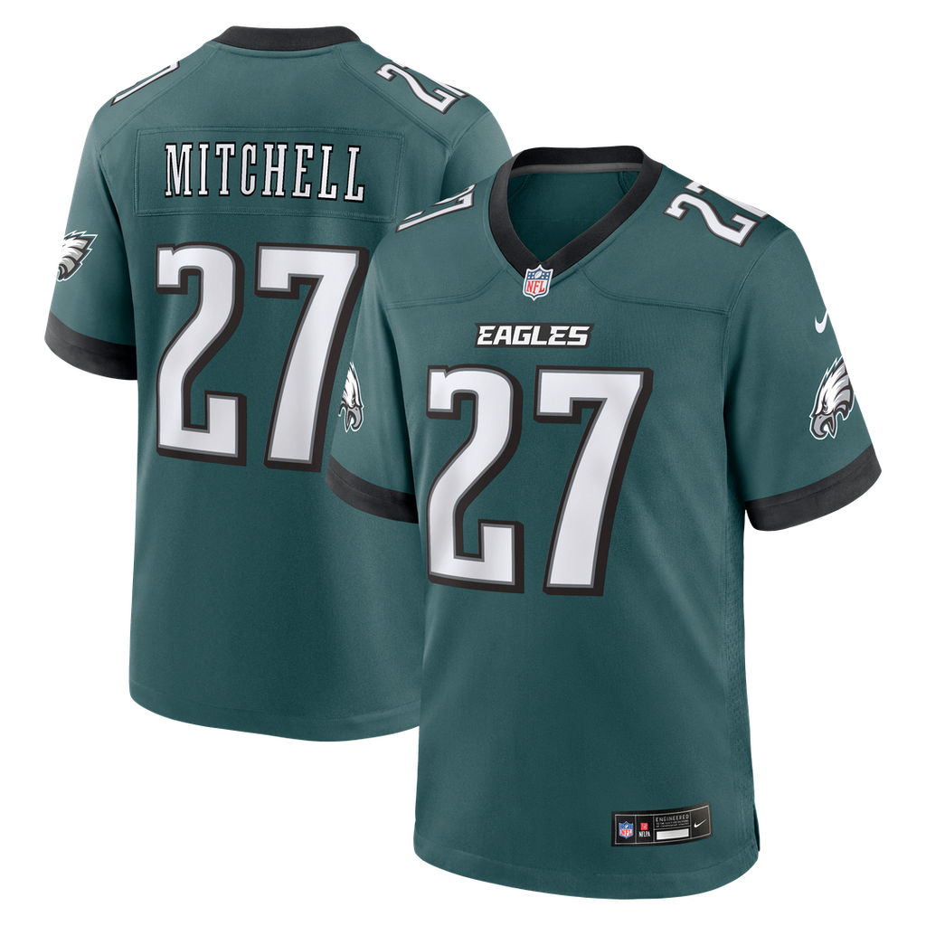 Quinyon Mitchell Philadelphia Eagles Nike Team Game Official Jersey -  Midnight Green