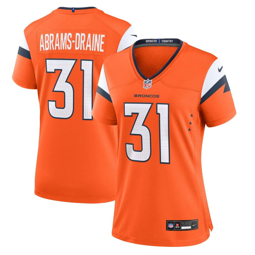 Kris Abrams-Draine Denver Broncos Nike Women's Team Game Jersey - Orange