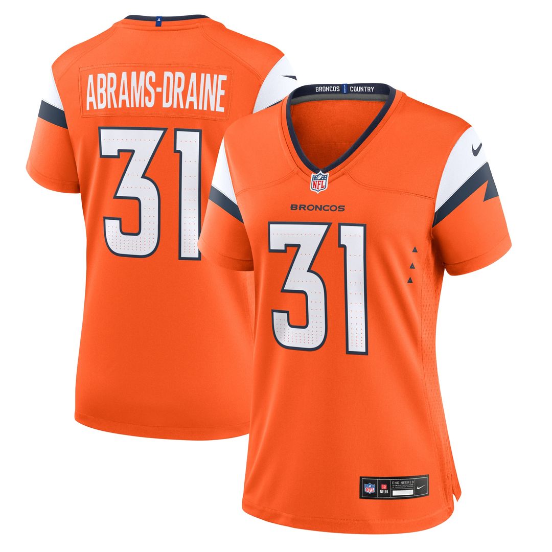 Kris Abrams-Draine Denver Broncos Nike Women's Team Game Jersey - Orange