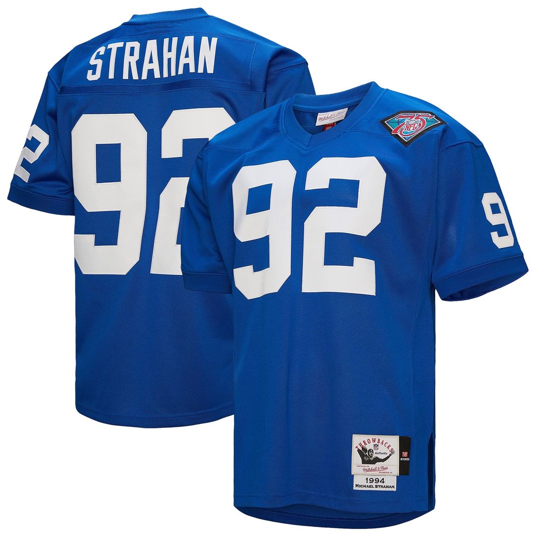 Michael Strahan New York Giants 1994 Mitchell & Ness Authentic Throwback Retired Player Official Jersey - Royal