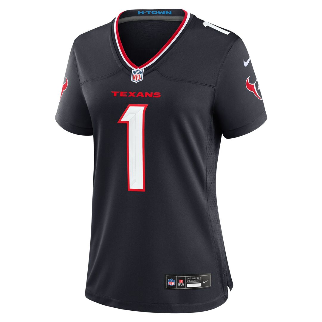 Houston Texans Nike Women's #1 Mom Game Official Jersey - Navy