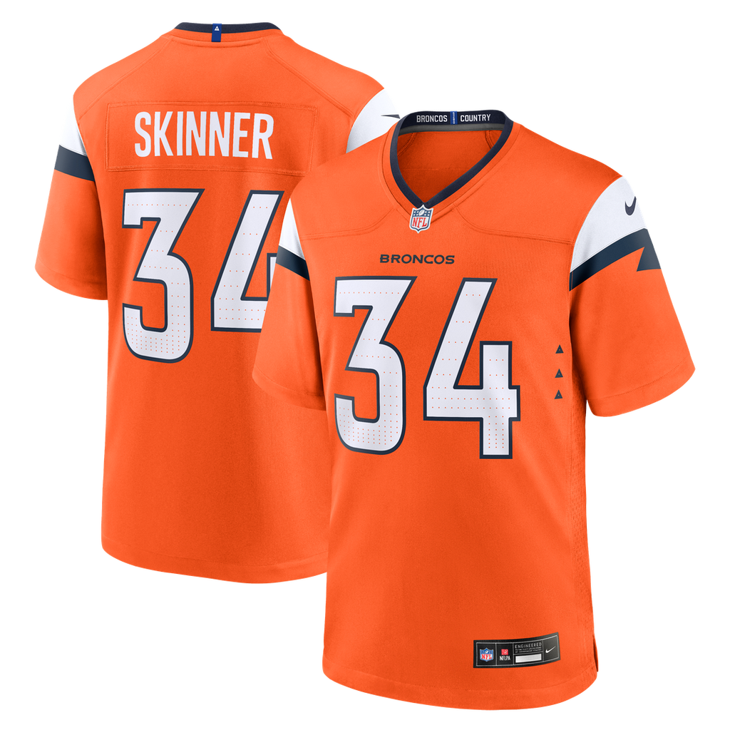 JL Skinner Denver Broncos Nike Team Game Jersey - Orange