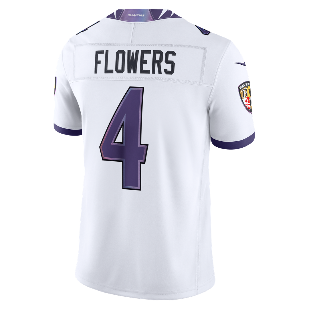 Zay Flowers Baltimore Ravens Nike Vapor F.U.S.E. Stitched Limited Official Jersey - Purple