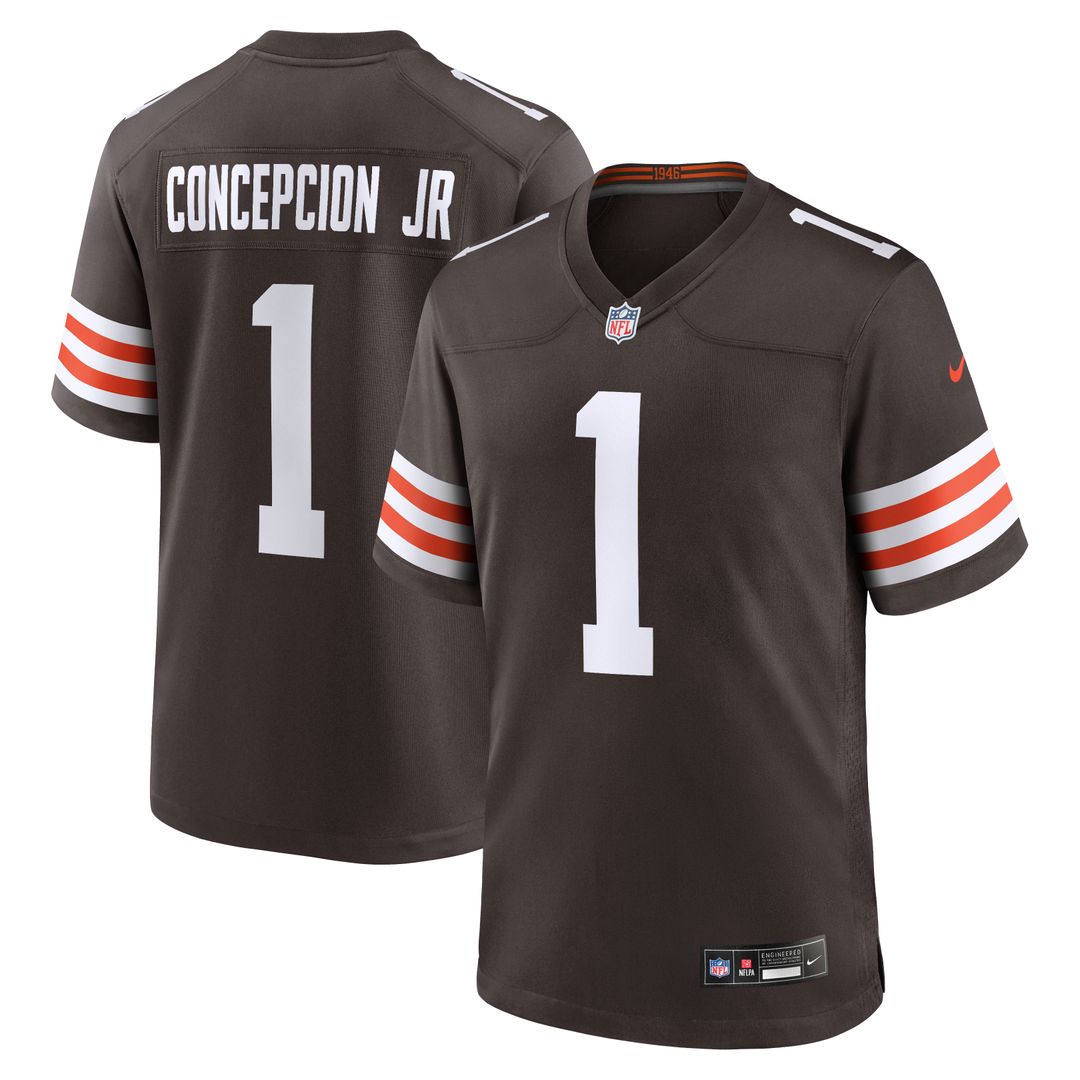 KC Concepcion Cleveland Browns Nike 2026 NFL Draft First Round Pick No. 24 Team Game Official Jersey - Brown