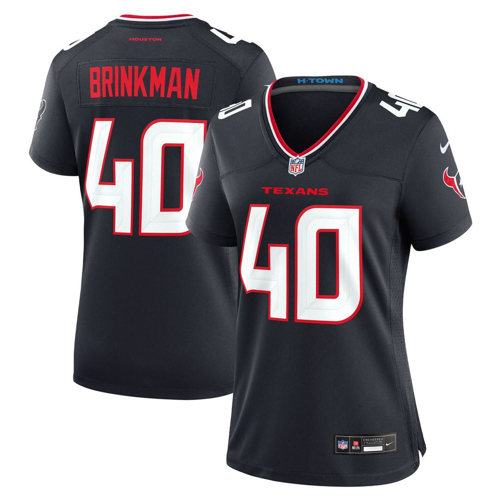 Austin Brinkman Houston Texans Nike Women's Team Game Jersey - Navy