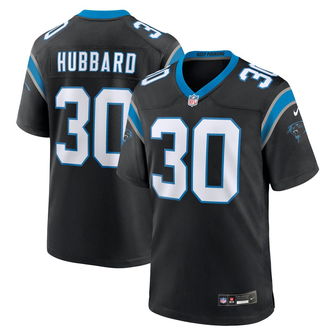 Chuba Hubbard Carolina Panthers Nike Team Game Official Jersey - Black