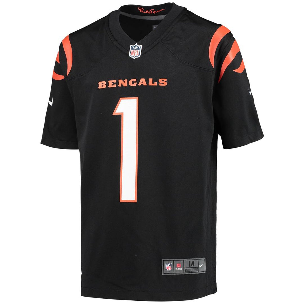 Ja'Marr Chase Cincinnati Bengals Nike Youth Game Official Jersey - Black