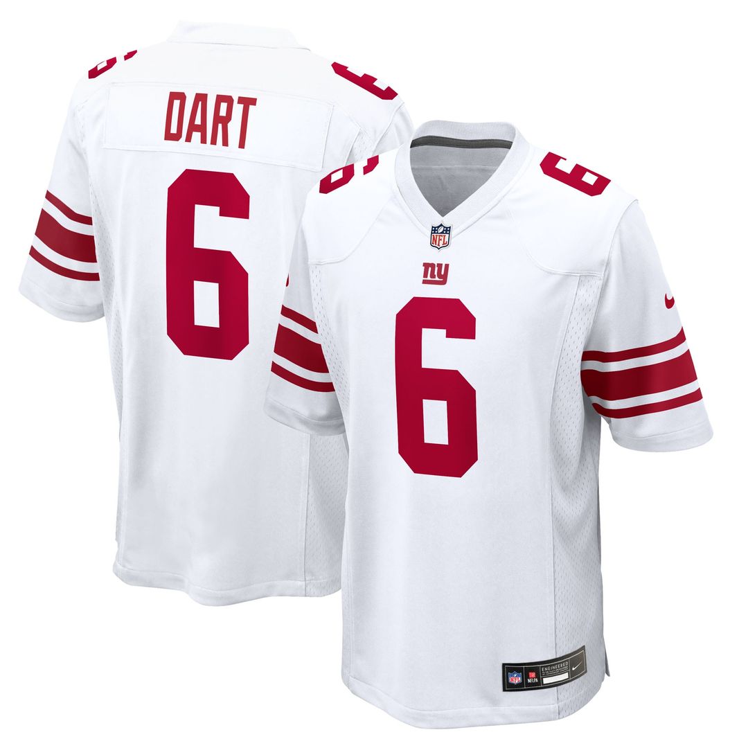 Jaxson Dart New York Giants Nike Alternate Century Red Game Official Jersey - Red