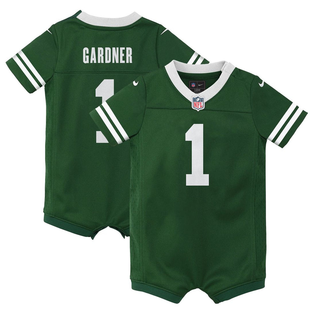 Ahmad Sauce Gardner New York Jets Nike Newborn & Infant Game Romper Official Jersey - Legacy Green