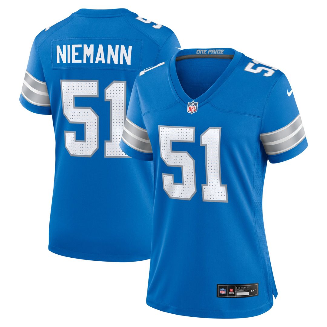 Ben Niemann Detroit Lions Nike Women's Team Game Official Jersey -  Blue