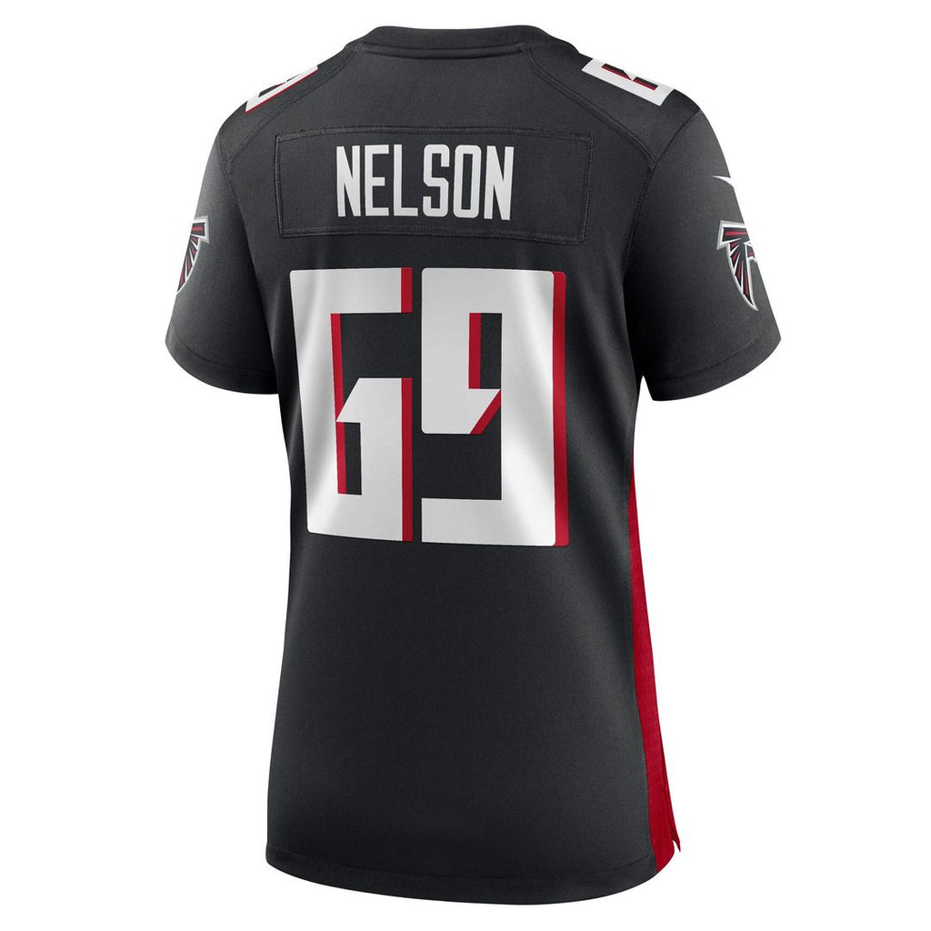 Jack Nelson Atlanta Falcons Nike Women's Team Game Official Jersey -  Black