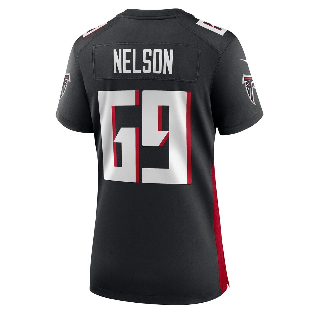 Jack Nelson Atlanta Falcons Nike Women's Team Game Official Jersey -  Black