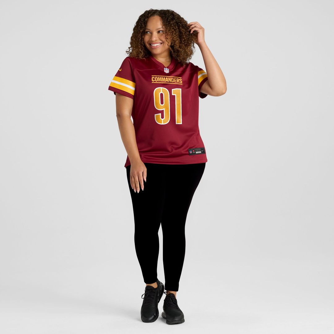 Deatrich Wise Jr. Washington Commanders Nike Women's Team Game Jersey - Burgundy