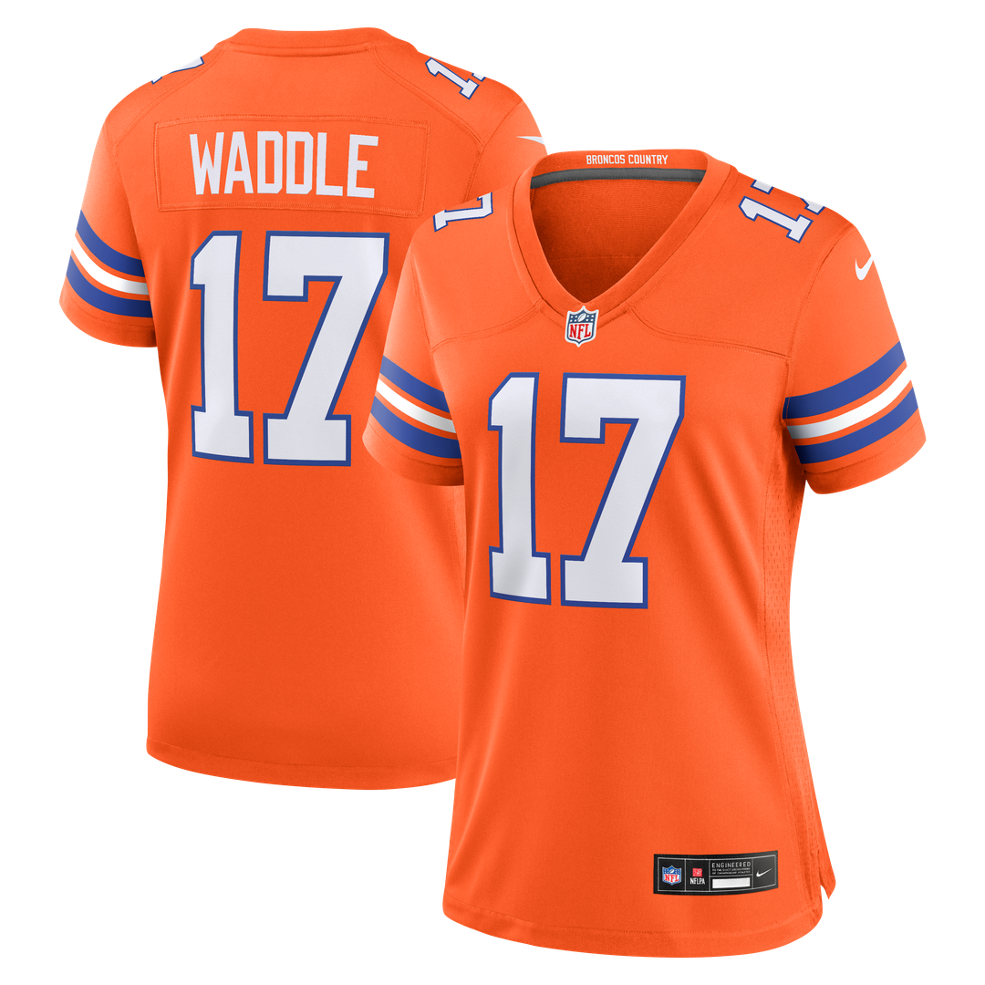 Jaylen Waddle Denver Broncos Nike Women's Mile High Collection 1977 Throwback Game Jersey - Orange