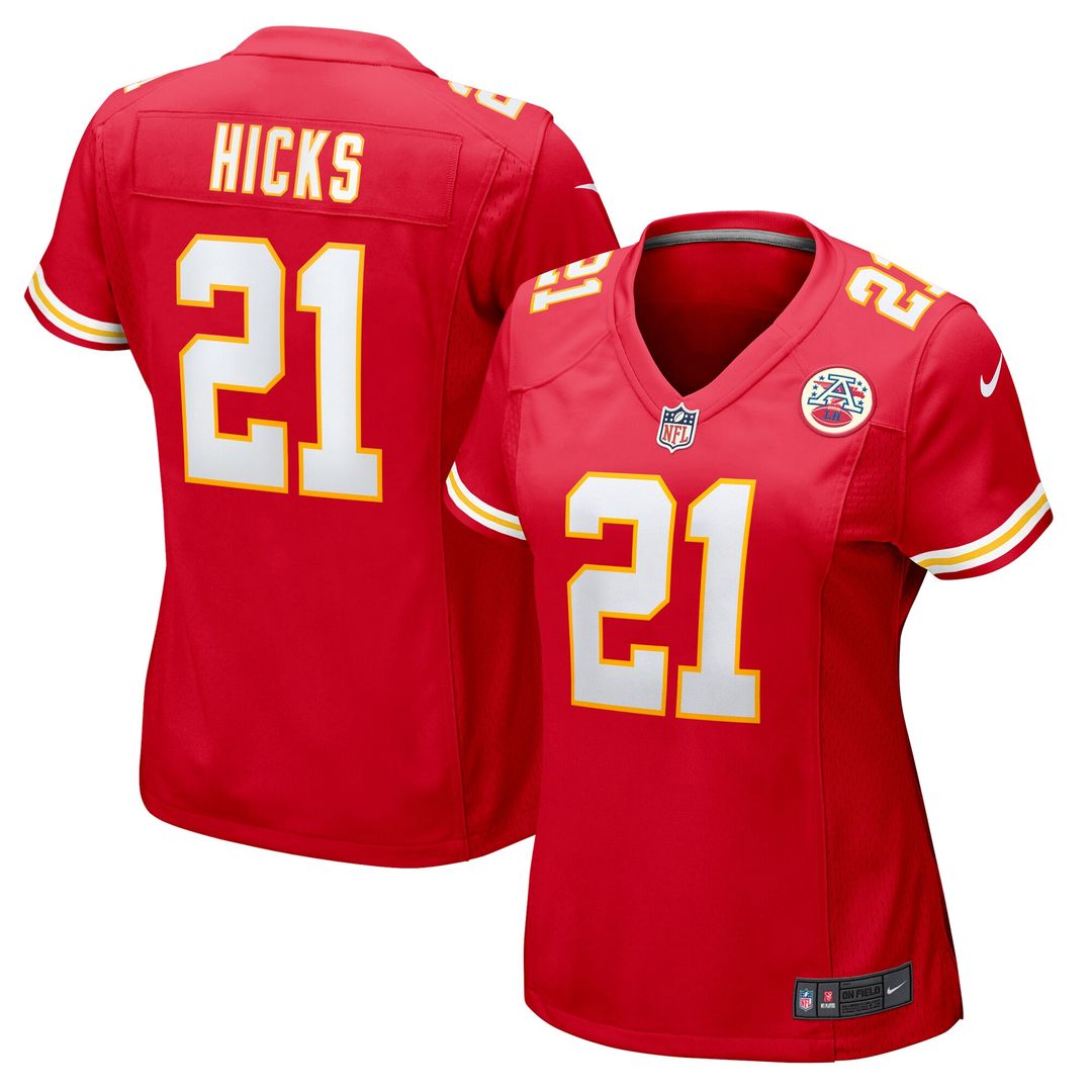 Jaden Hicks Kansas City Chiefs Nike Women's  Game Official Jersey -  Red