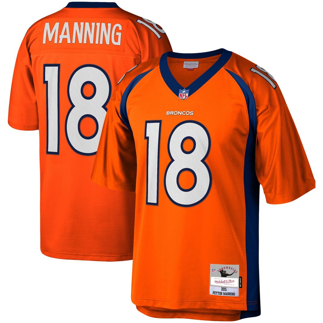 Peyton Manning Denver Broncos Mitchell & Ness Legacy Replica Official Jersey - Orange