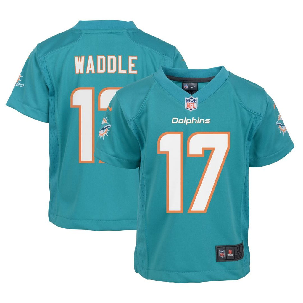 Jaylen Waddle Miami Dolphins Nike Infant Team Player Game Jersey - Aqua