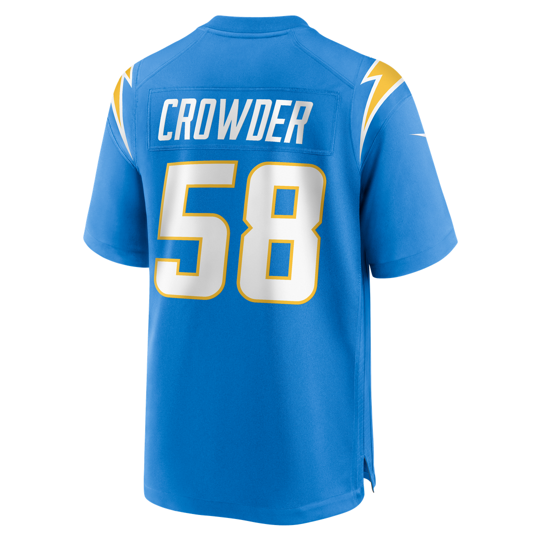 Tae Crowder Los Angeles Chargers Nike Team Game Official Jersey - Powder Blue