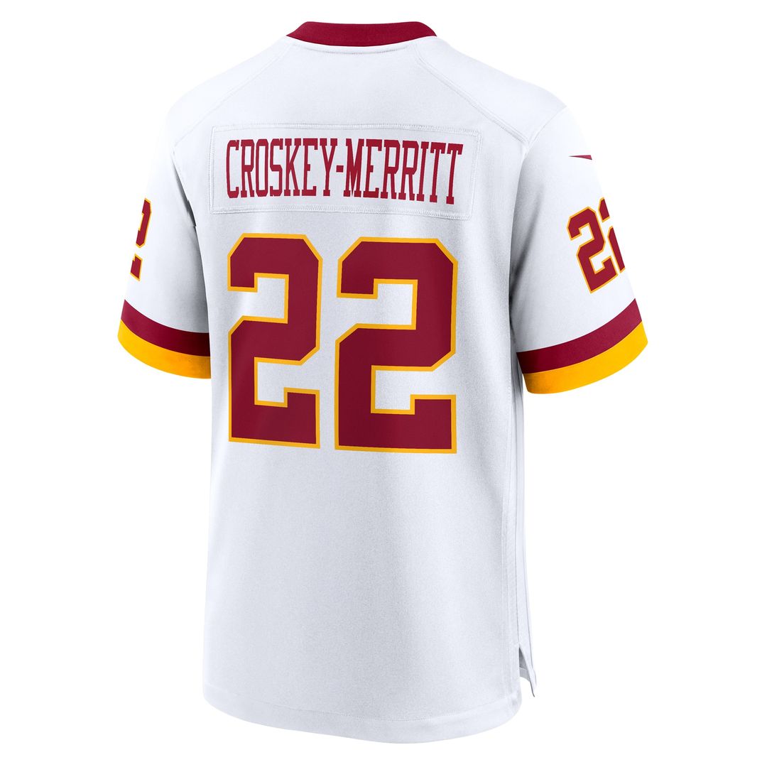 Jacory Croskey-Merritt Washington Commanders Nike Game Super Bowl Era Official Jersey - White
