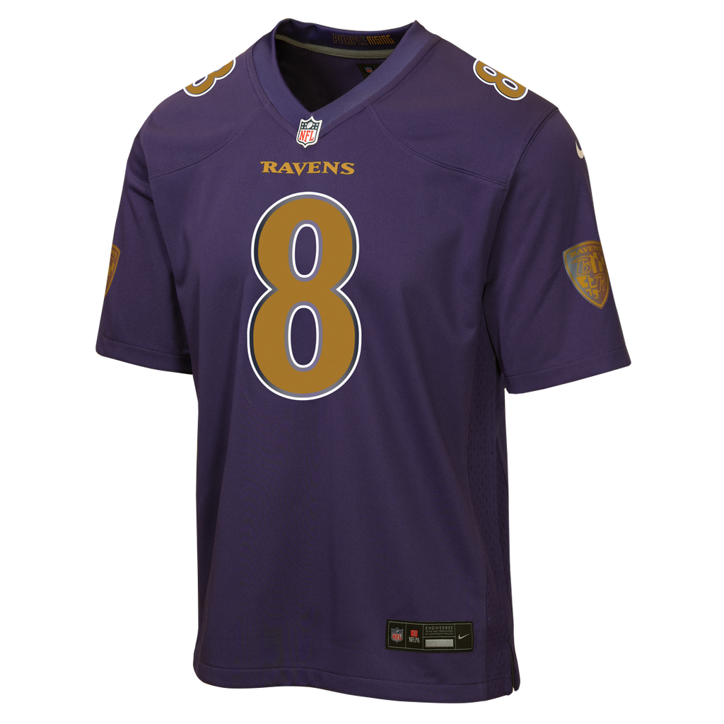 Lamar Jackson Baltimore Ravens Nike Youth Alternate 2 Game Official Jersey - Purple