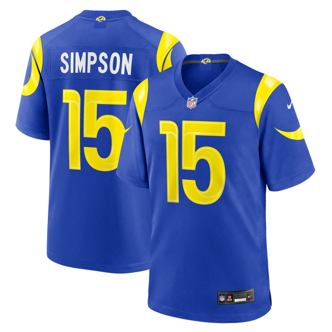 Ty Simpson Los Angeles Rams Nike 2026 NFL Draft First Round Pick No. 13 Team Game Official Jersey - Royal