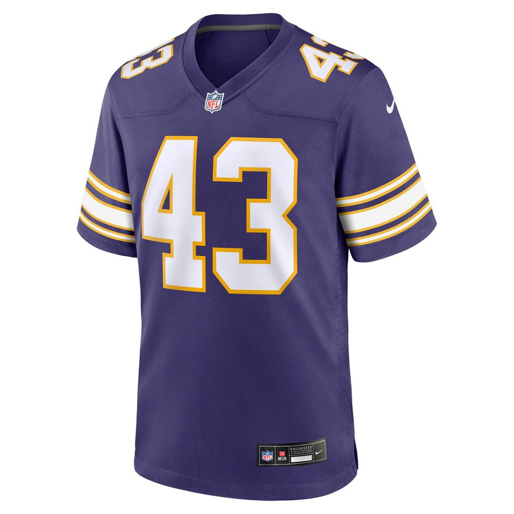 Andrew Van Ginkel Minnesota Vikings Nike Alternate Game Official Jersey - Purple