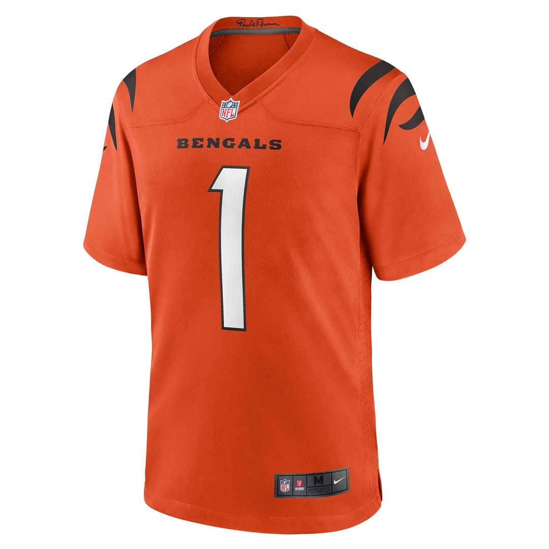 Ja'Marr Chase Cincinnati Bengals Nike Alternate Game Official Jersey - Orange