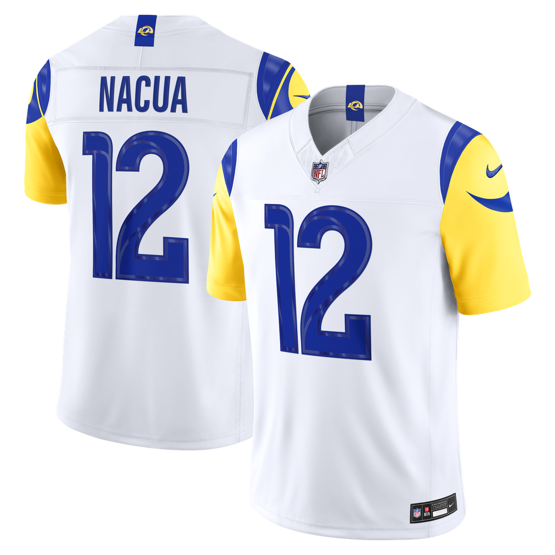 Puka Nacua Los Angeles Rams Nike Vapor F.U.S.E. Stitched Limited Jersey - White