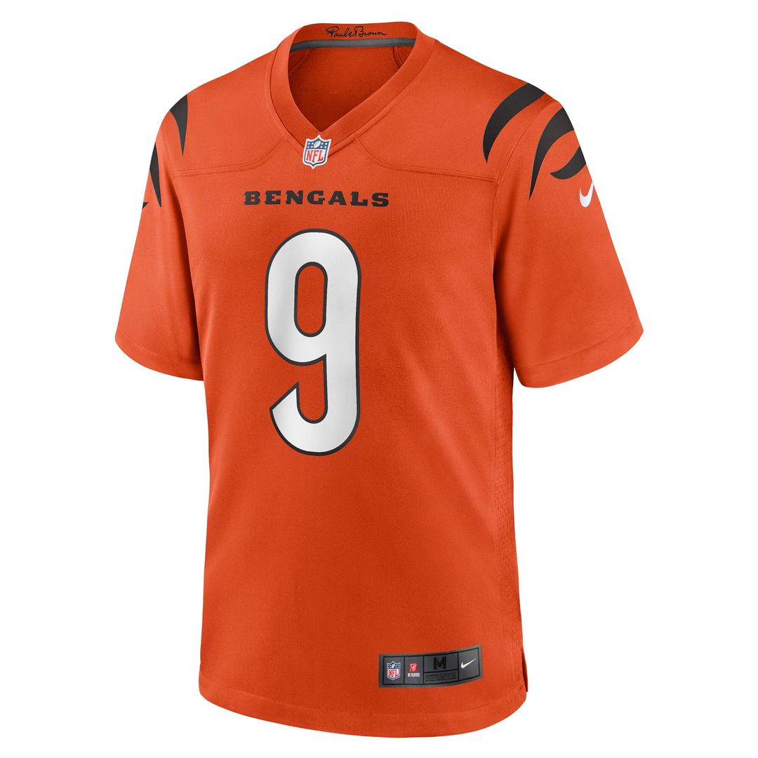 Joe Burrow Cincinnati Bengals Nike Alternate Game Official Jersey - Orange