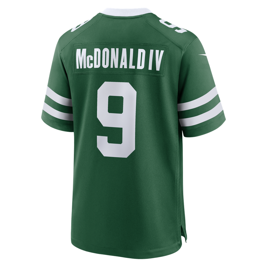 Will McDonald IV New York Jets Nike Team Game Official Jersey - Legacy Green