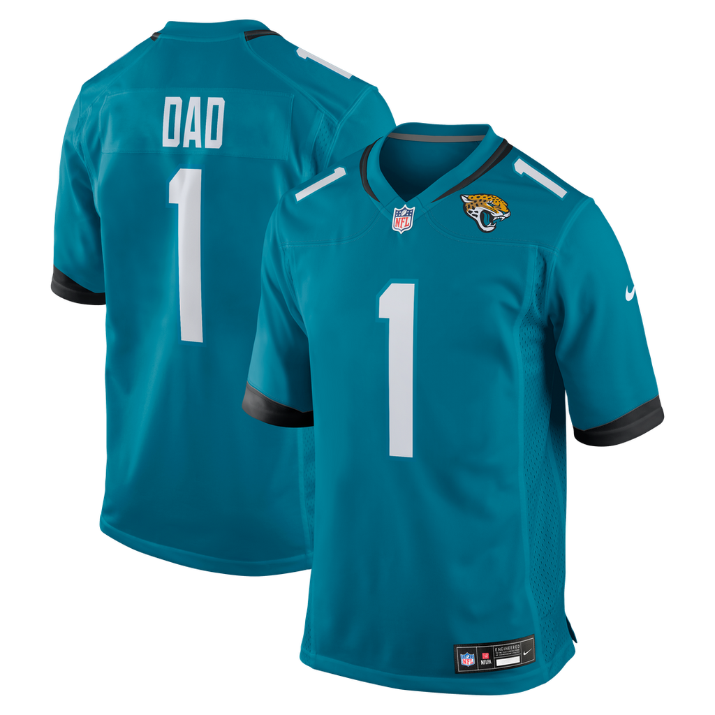 Number 1 Dad Jacksonville Jaguars Nike Game Official Jersey - Teal