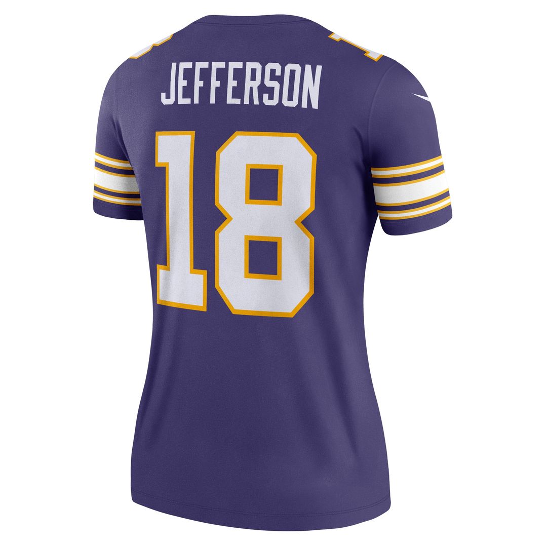 Justin Jefferson Minnesota Vikings Nike Women's Alternate Legend Player Performance Top - Purple