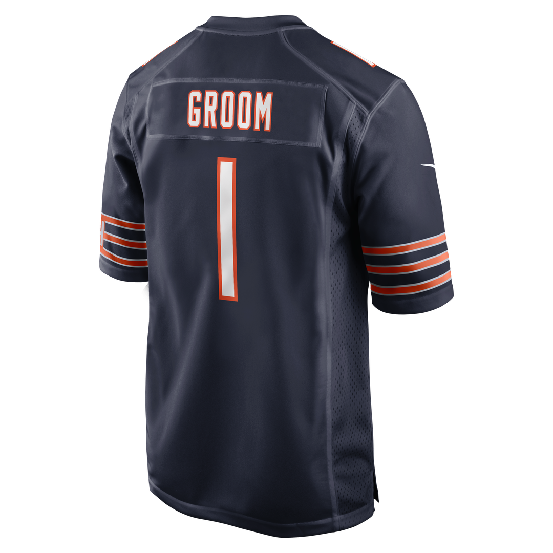 Number 1 Groom Chicago Bears Nike Game Official Jersey - Navy