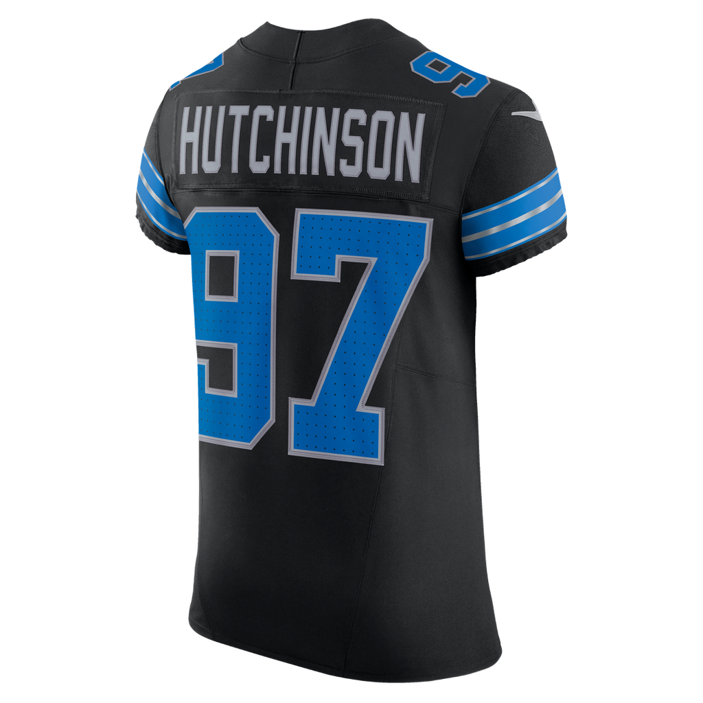 Aidan Hutchinson Detroit Lions Nike Alternate Vapor F.U.S.E. Elite Official Jersey - Black
