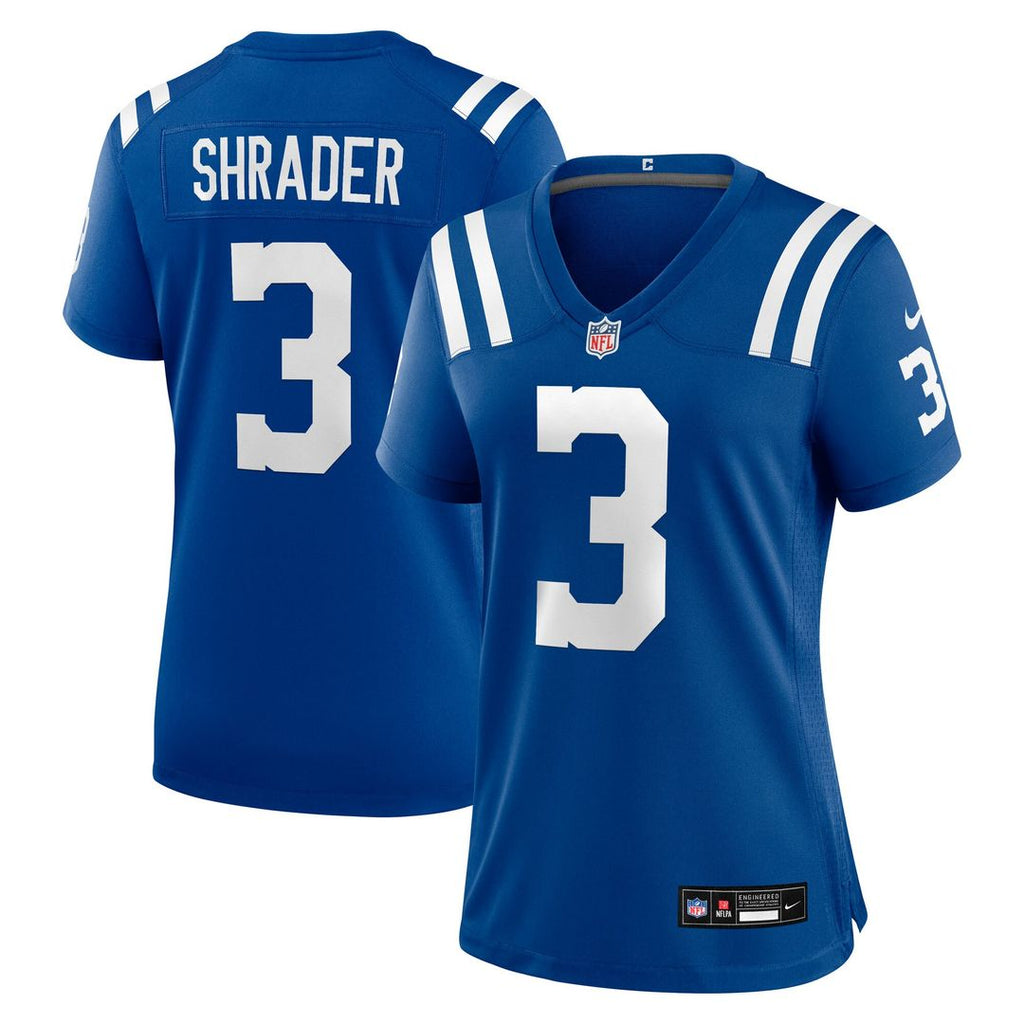 Spencer Shrader Indianapolis Colts Nike Women's Team Game Official Jersey -  Royal