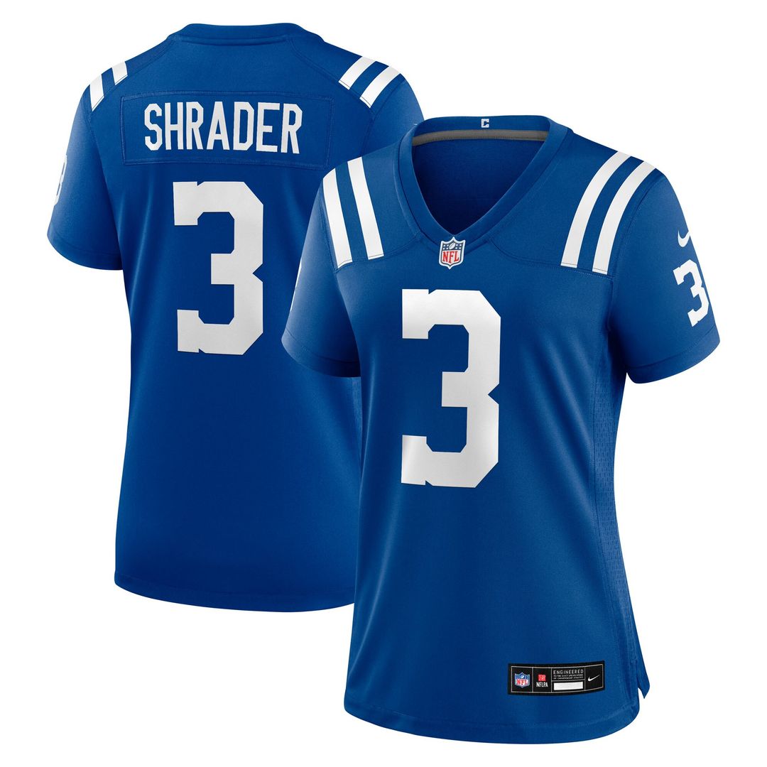 Spencer Shrader Indianapolis Colts Nike Women's Team Game Official Jersey -  Royal