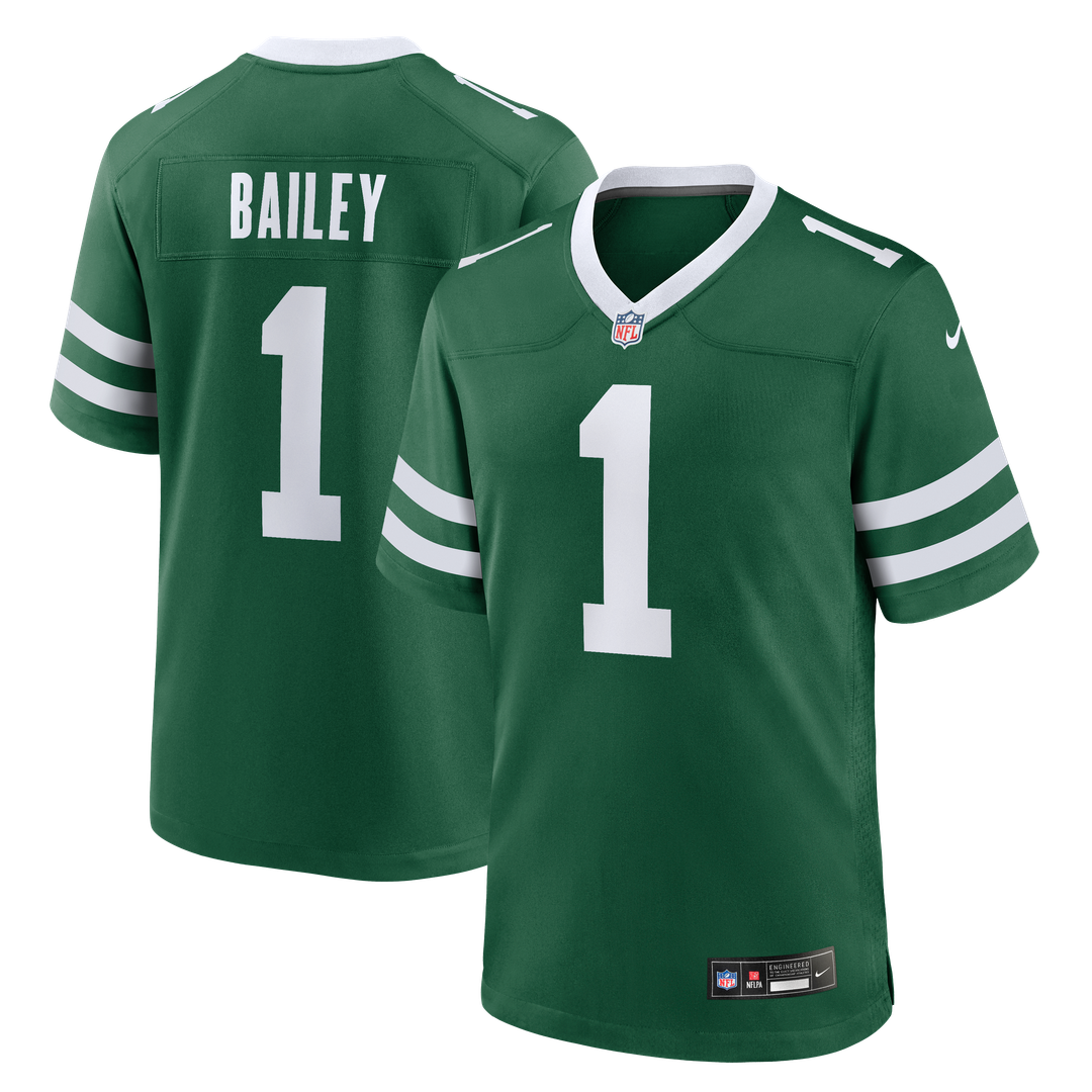 David Bailey New York Jets Nike Alternate Game Player Official Jersey - Legacy Black