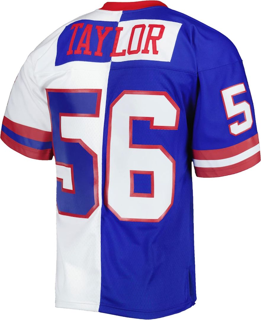 Lawrence Taylor New York Giants Mitchell & Ness 1986 Split Legacy Replica Official Jersey - Royal/White