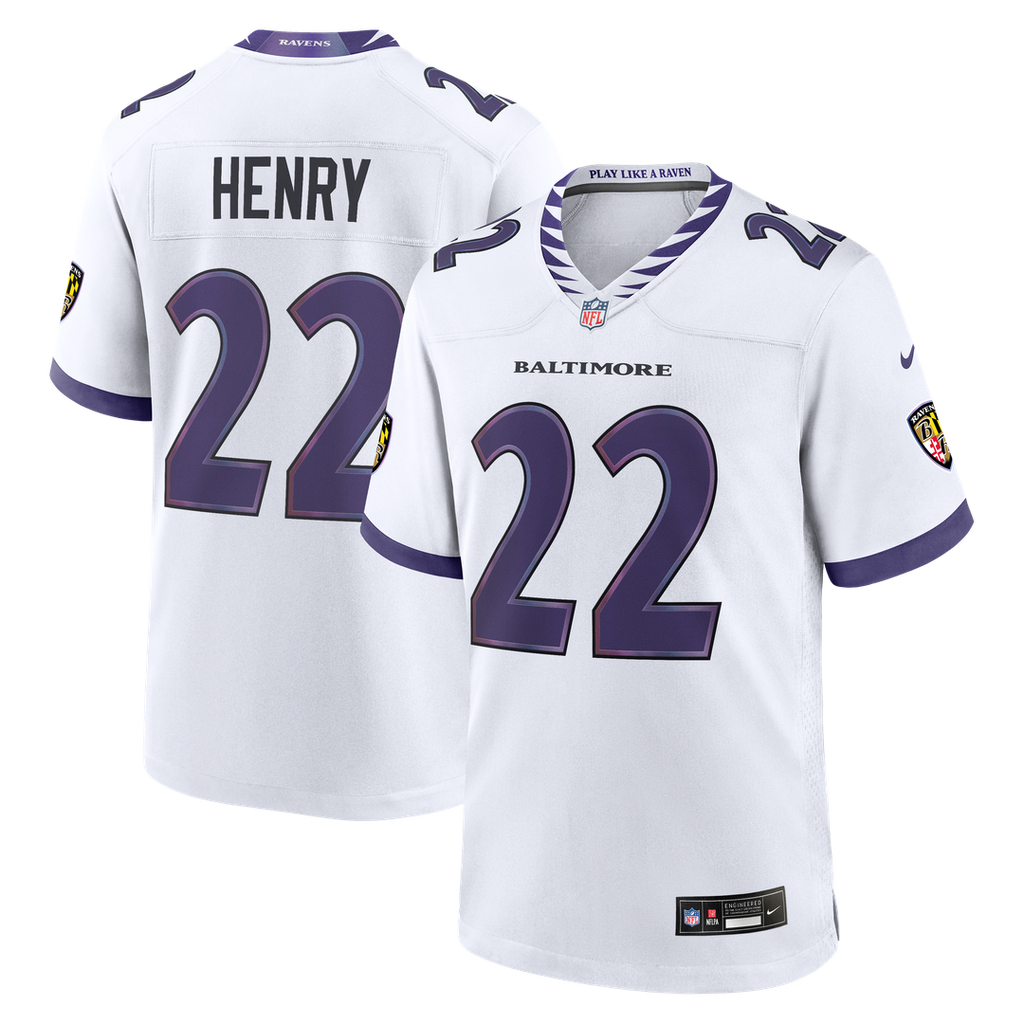 Derrick Henry Baltimore Ravens Nike Game Official Jersey - White