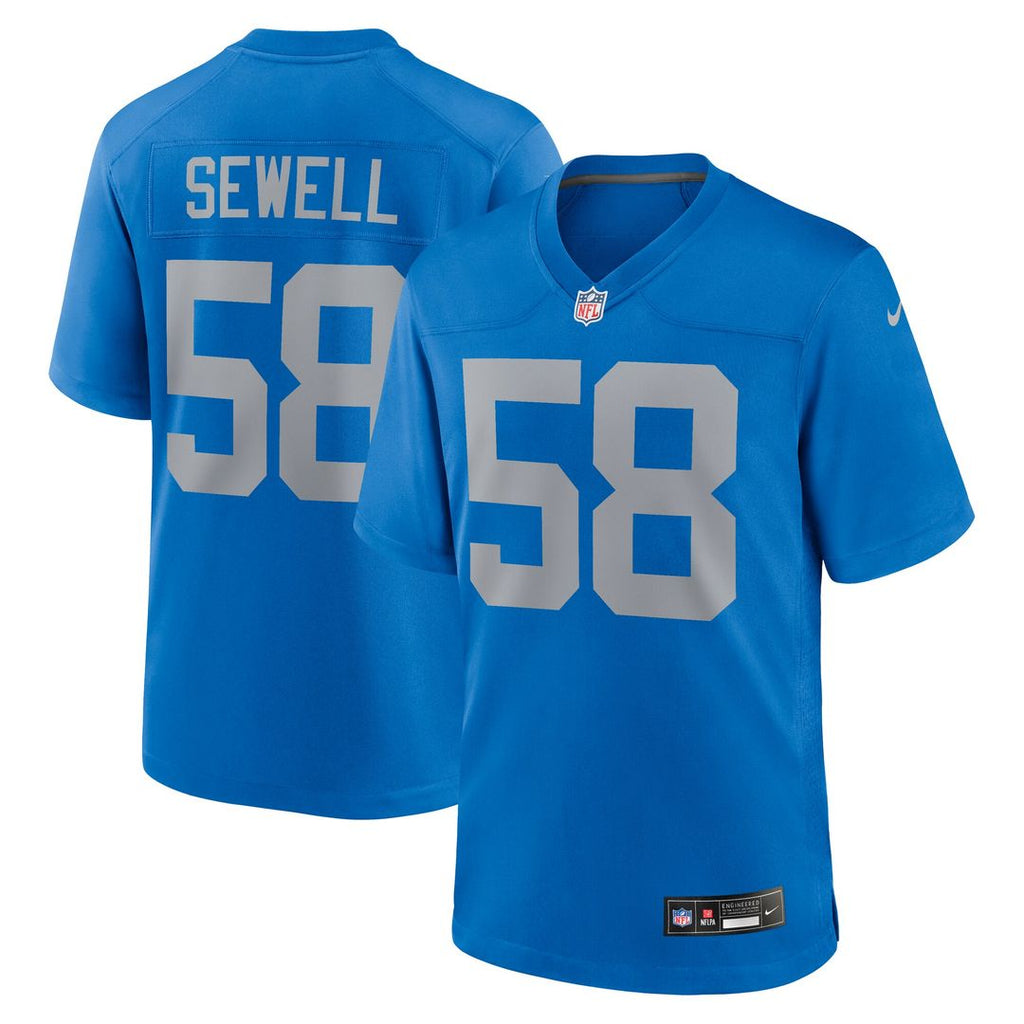 Penei Sewell Detroit Lions Nike Alternate Game Official Jersey -  Blue
