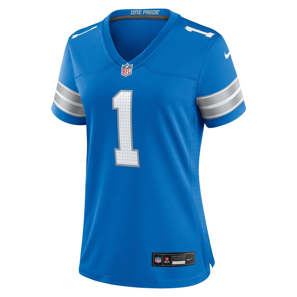 Number 1 Mom Detroit Lions Nike Game Official Jersey - Blue