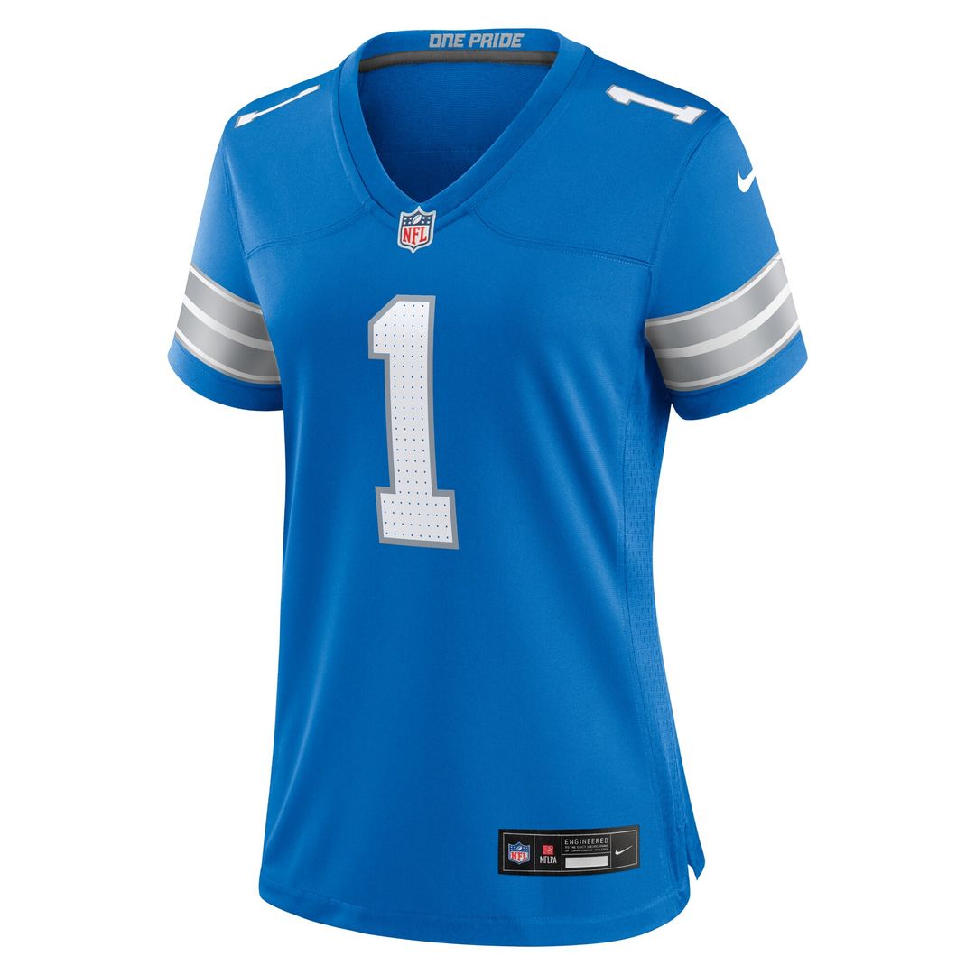 Number 1 Mom Detroit Lions Nike Game Official Jersey - Blue