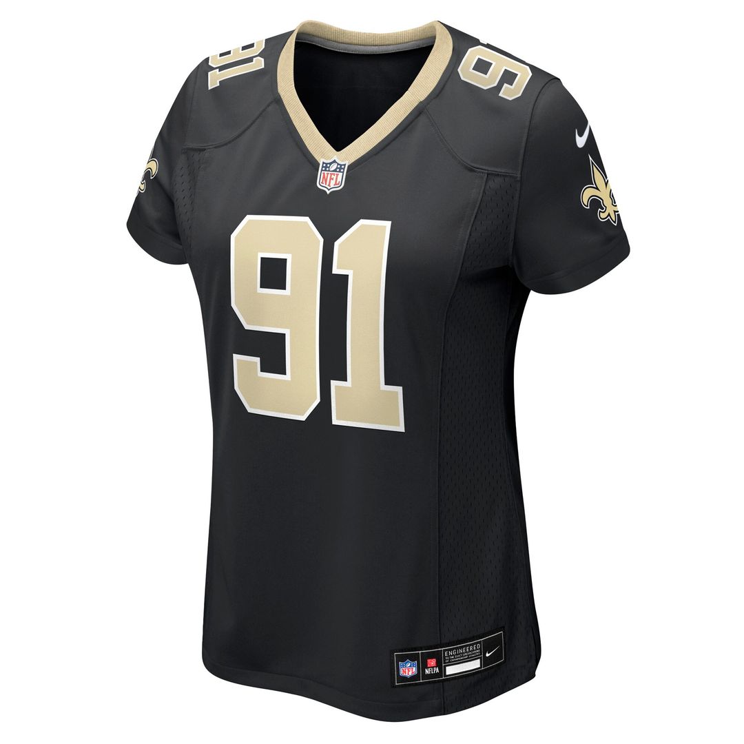 Vernon Broughton New Orleans Saints Nike Women's Team Game Official Jersey -  Black