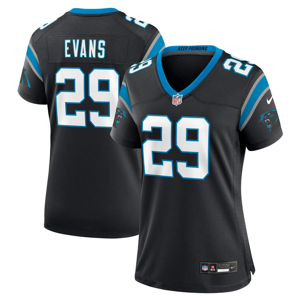 Akayleb Evans Carolina Panthers Nike Women's Team Game Jersey - Black