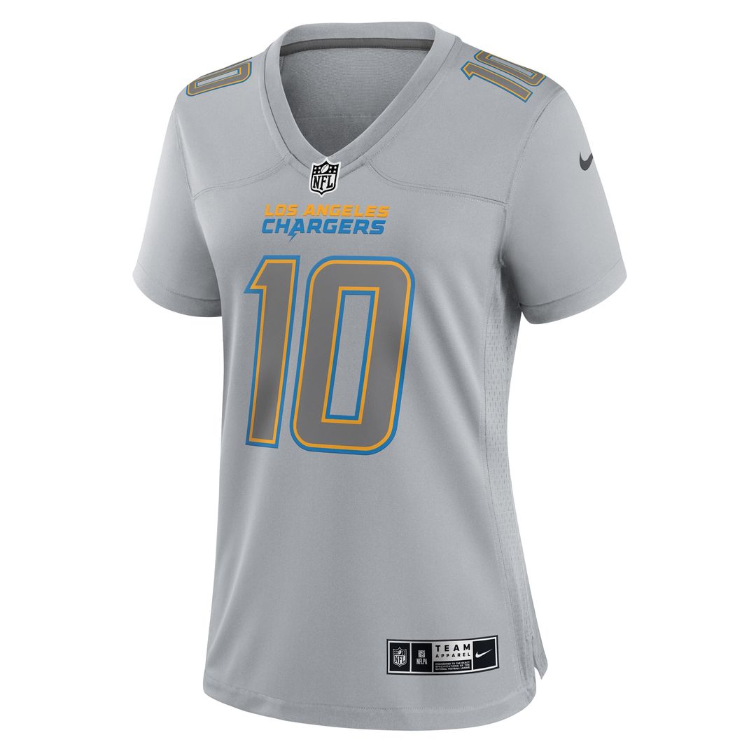 Justin Herbert Los Angeles Chargers Nike Women's Atmosphere Fashion Game Official Jersey - Gray