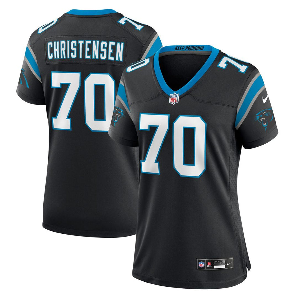 Brady Christensen Carolina Panthers Nike Women's Team Game Official Jersey - Black