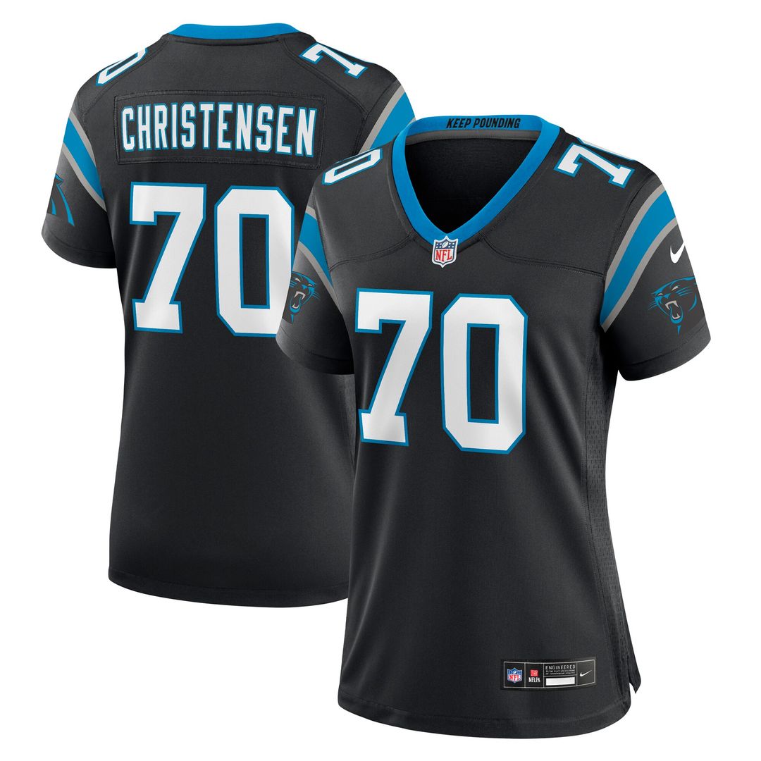 Brady Christensen Carolina Panthers Nike Women's Team Game Official Jersey - Black