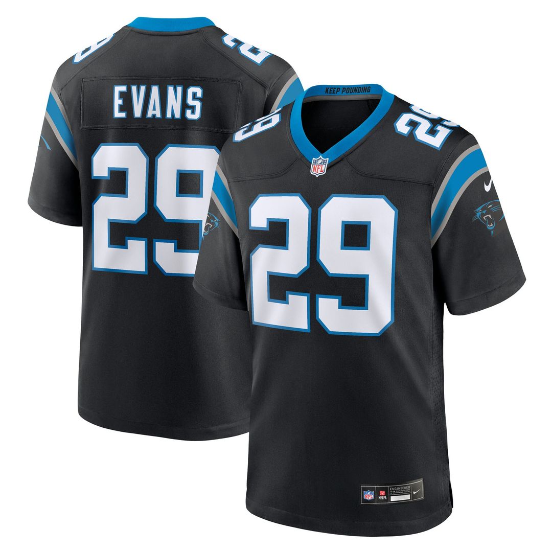 Akayleb Evans Carolina Panthers Nike Team Game Official Jersey -  Black